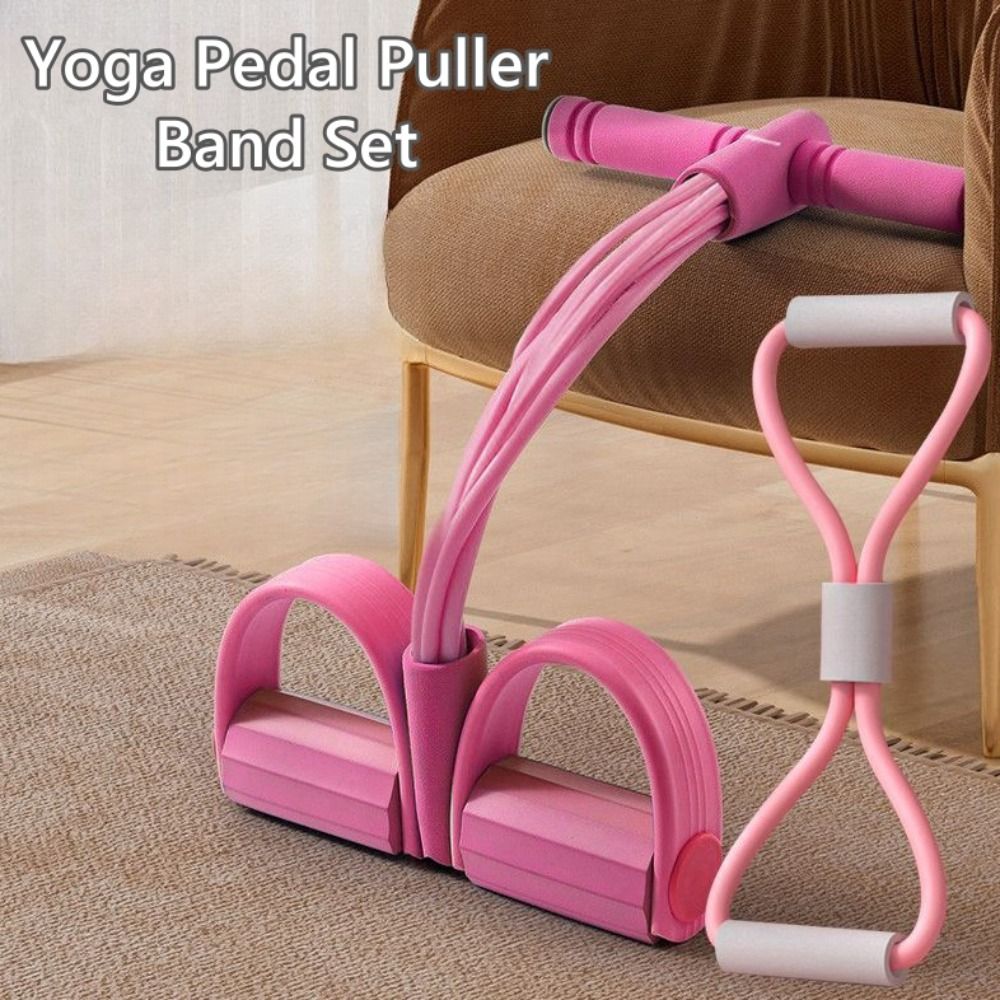 Yoga Pedal Puller Fitness Equipment - 6-Tube Resistance Bands Set TPE Sport