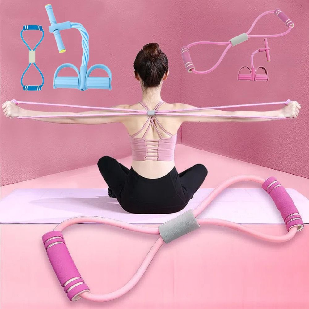 Yoga Pedal Puller Fitness Equipment - 6-Tube Resistance Bands Set with Foam