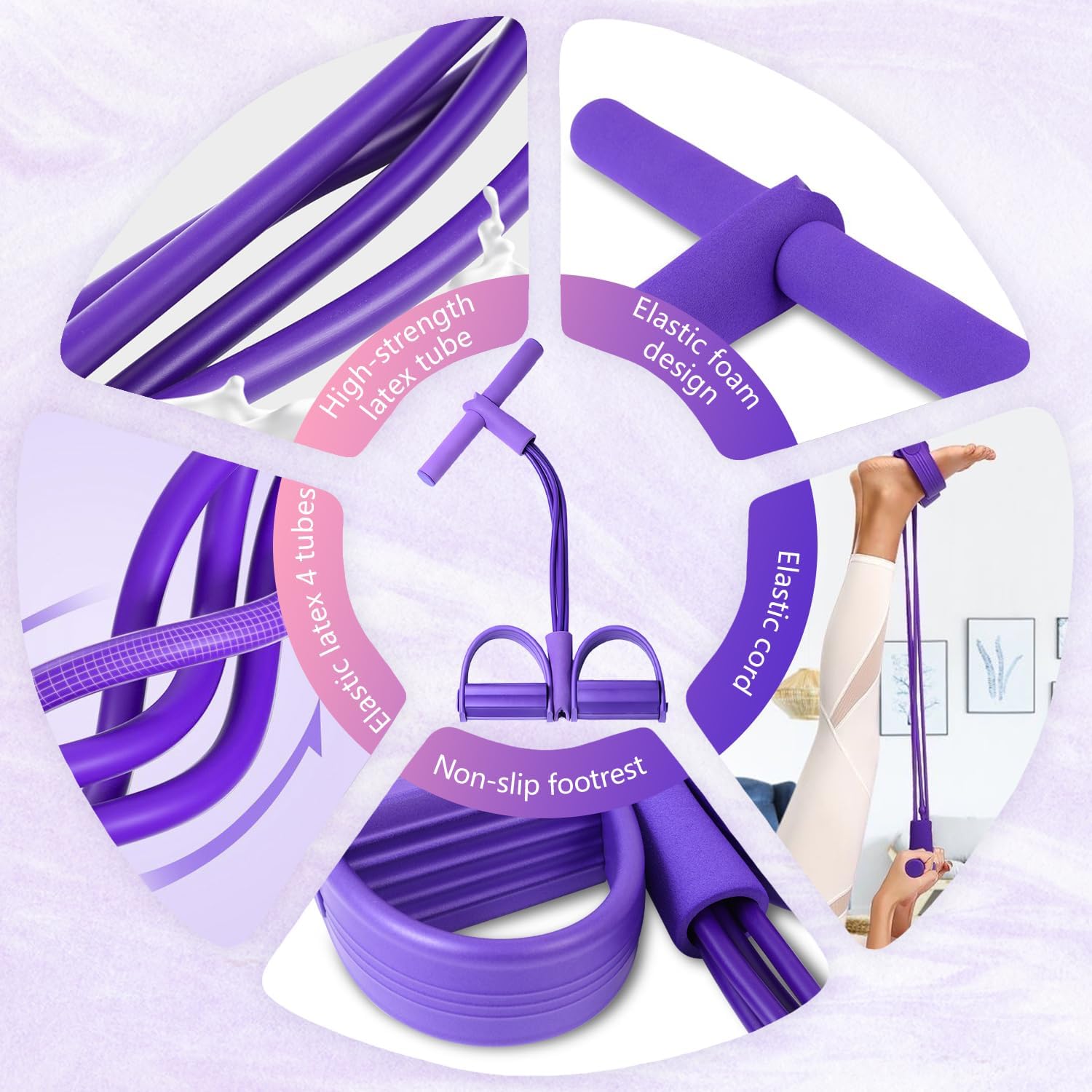 Fitness Resistance Bands-4 Tub - Yoga Pedal Puller Fitness Equipment recension och pris