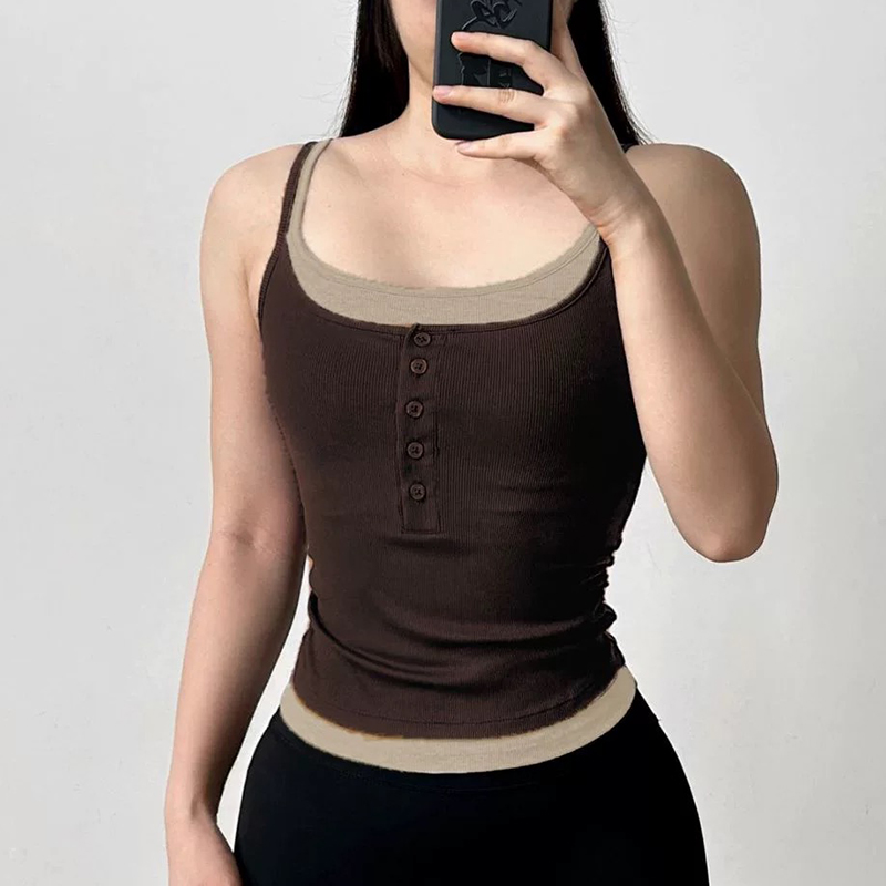 Color-Block Faux Two-Piece Spo - Yoga Fitness Matte recension och pris