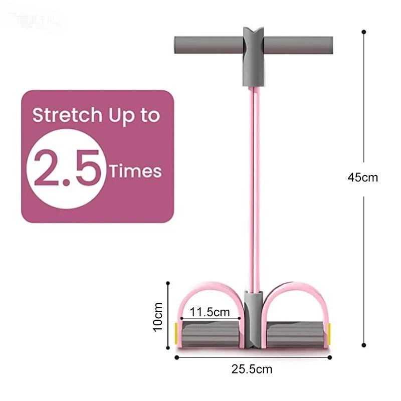 New 4-Tube Resistance Bands Yo - Yoga Pedal Puller Fitness Equipment recension och pris