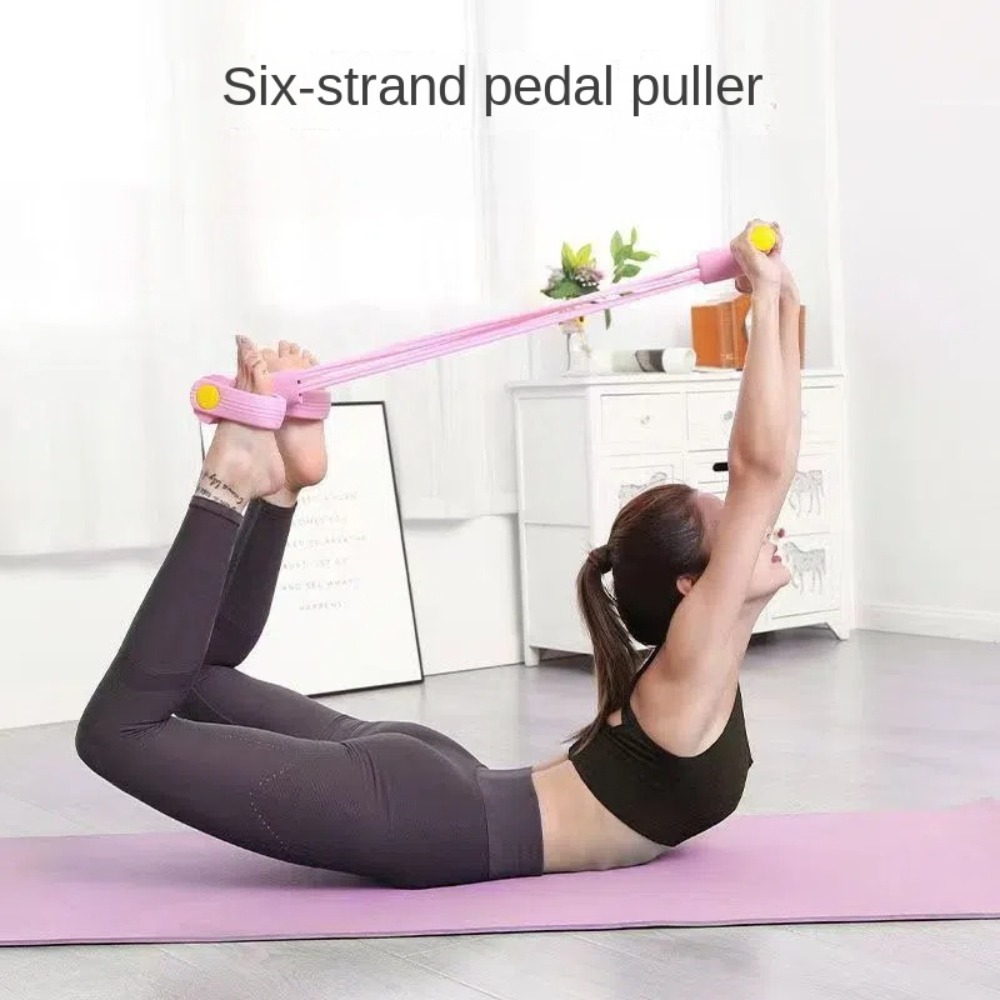 6-Tube Resistance Bands Set TP - Yoga Pedal Puller Fitness Equipment recension och pris