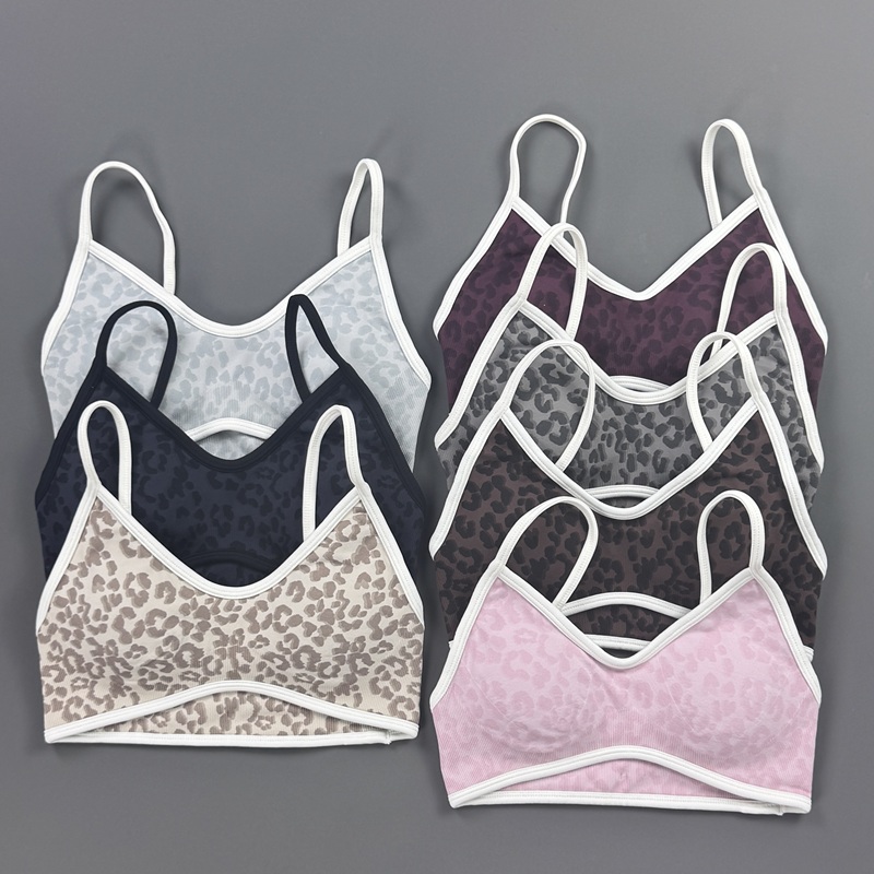 Sports Bra Women Leopard Print - Yoga Fitness Stretching recension och pris