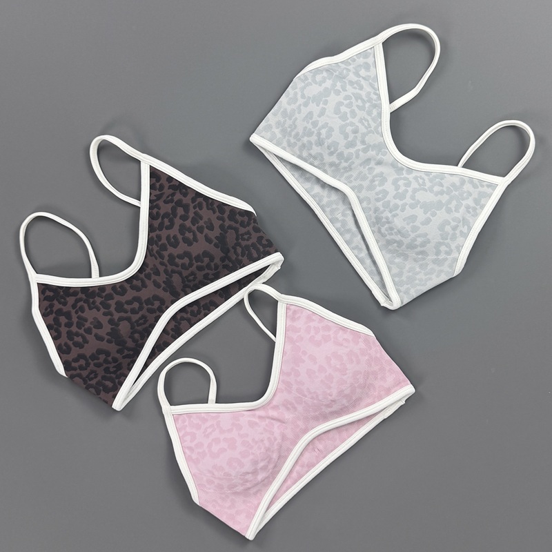 Sports Bra Women Leopard Print - Yoga Fitness Stretching recension och pris