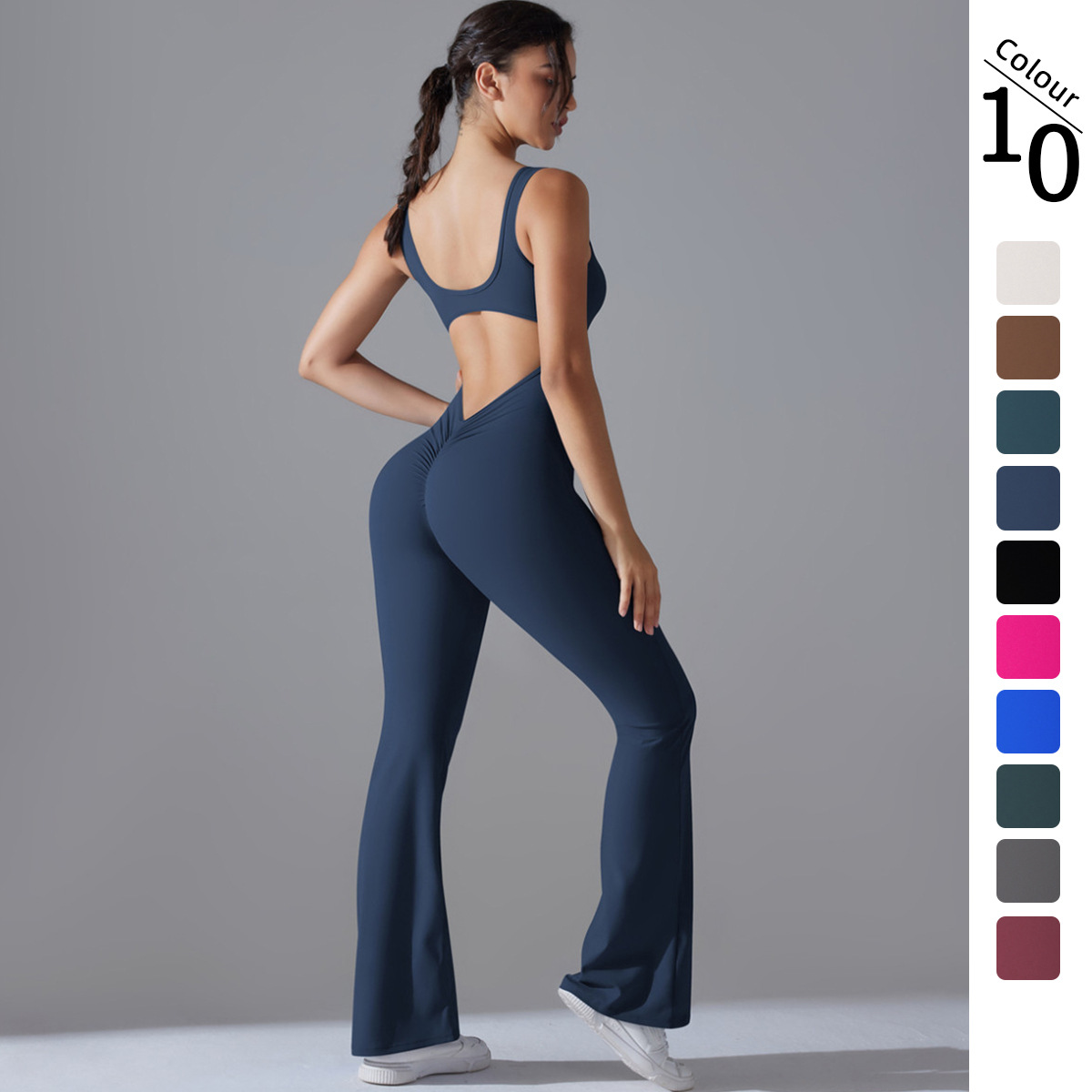 Sexy Back V Jumpsuit Gym Set W - Yoga Fitness Stretching recension och pris