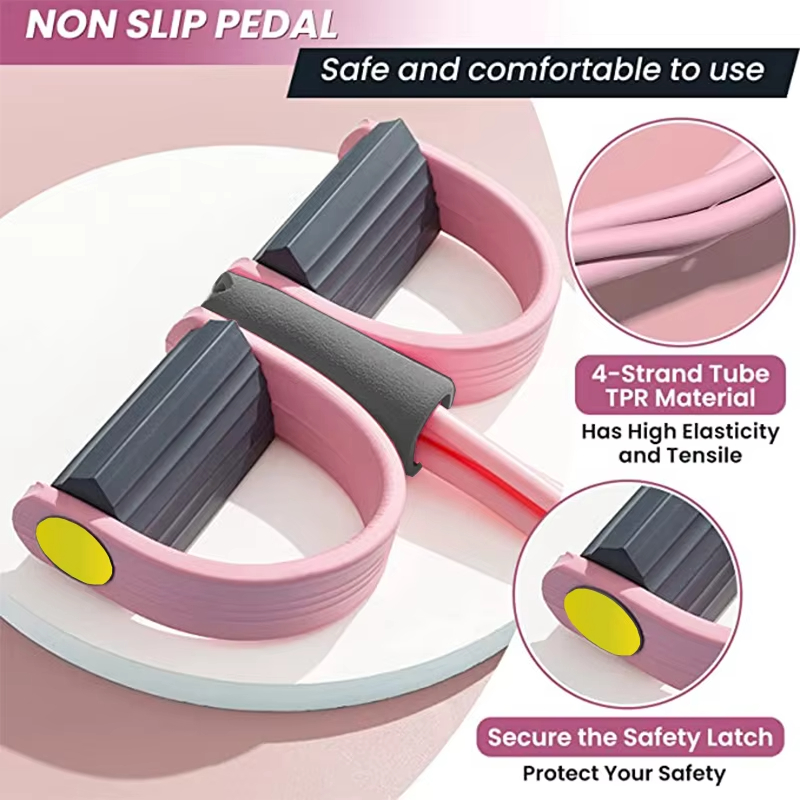 Resistance Bands 4-Tube Yoga P - Yoga Pedal Puller Fitness Equipment recension och pris