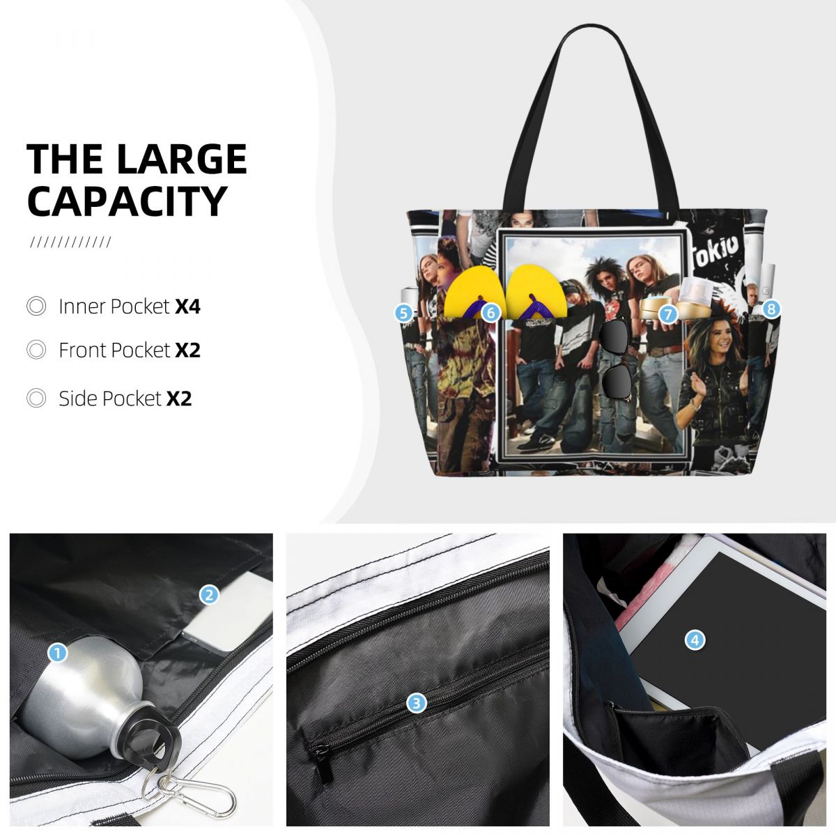 Tokio Hotel Emblem Beach Tote  - Yoga Fitness Hotel recension och pris