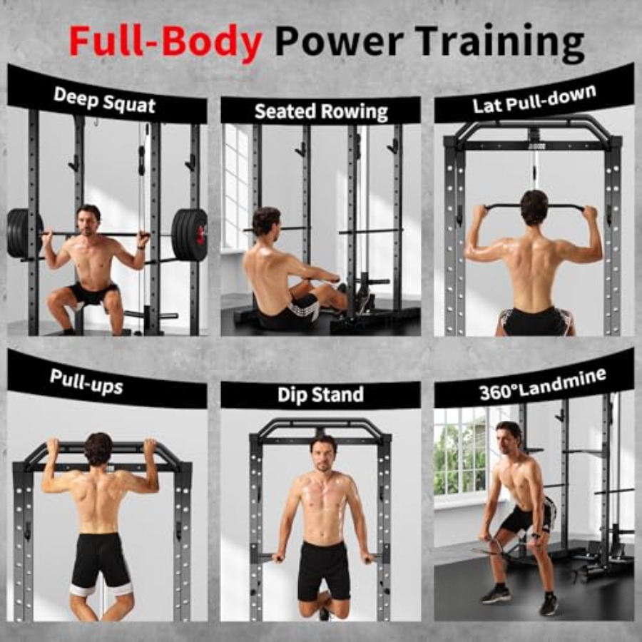 Home gym power rack with LAT p - Lat Pulldown Bar recension och pris