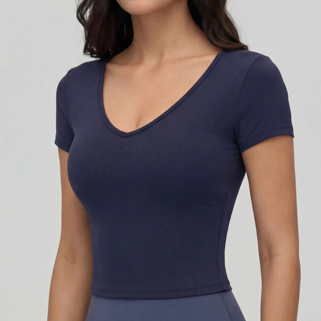 Women's V-neck short-sleeve yo - Yoga Fitness Stretching recension och pris