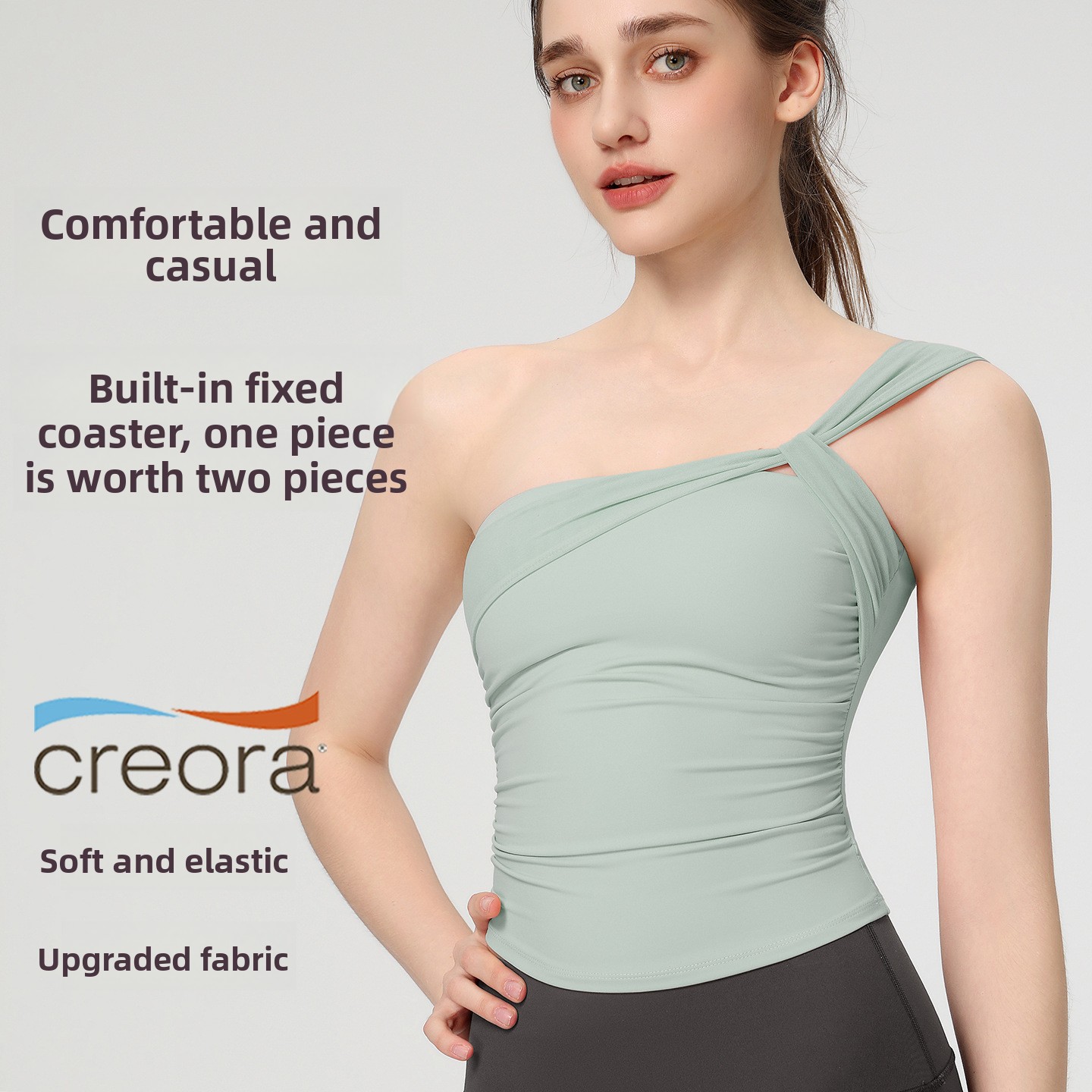 Women's Sexy Sloping Shoulder  - Yoga Fitness Matte recension och pris