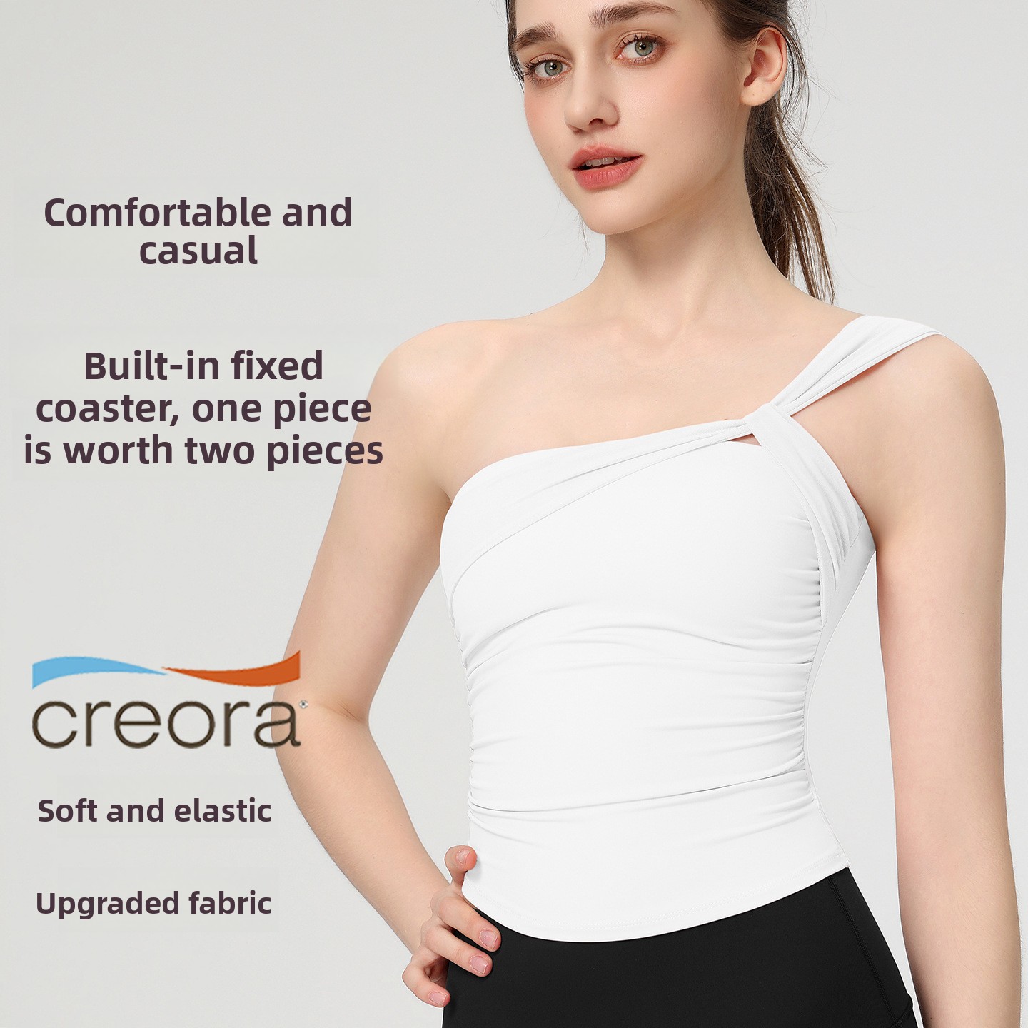Women's Sexy Sloping Shoulder  - Yoga Fitness Matte recension och pris
